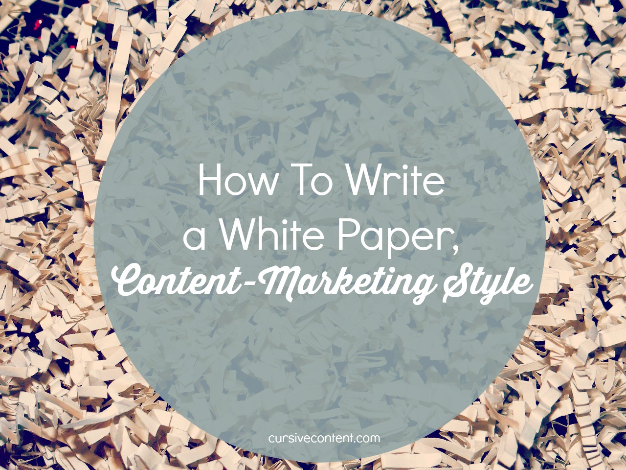 How to write a marketing paper