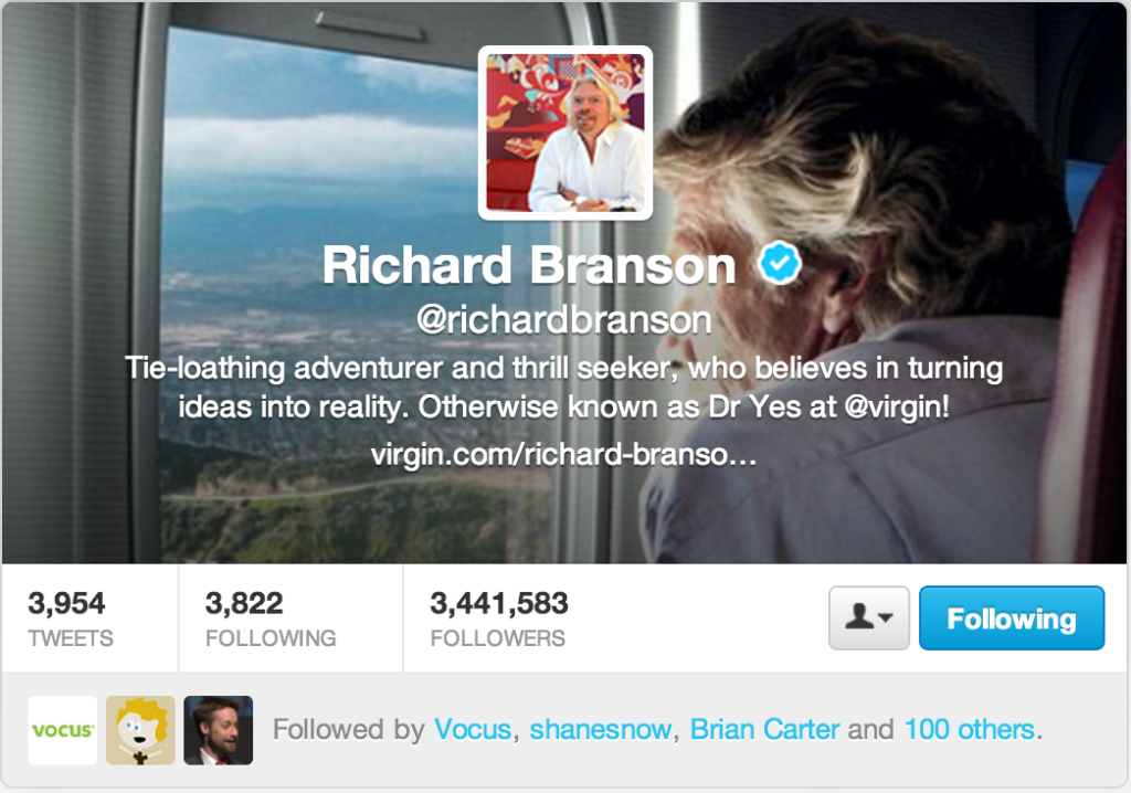 sir richard branson twitter millennial mentor