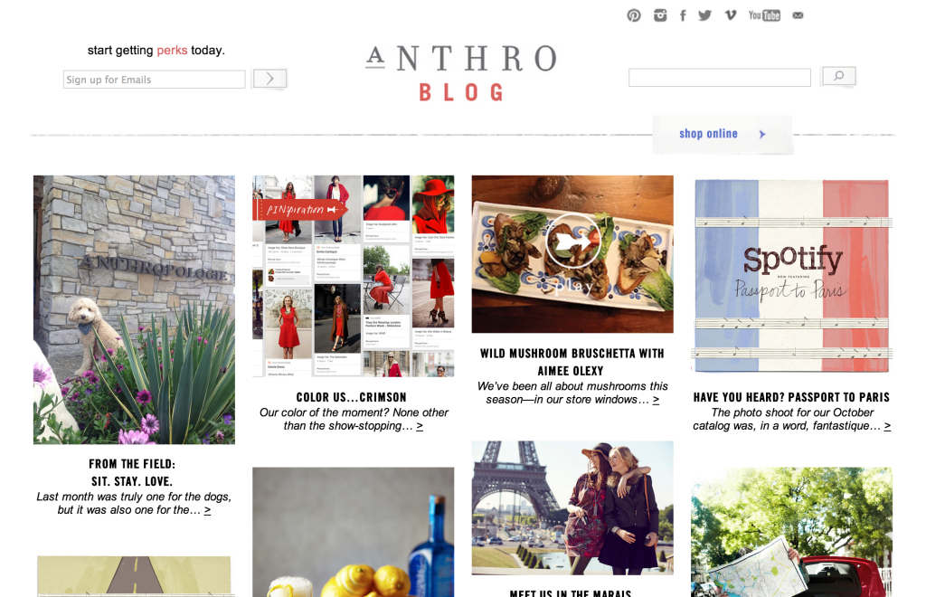 anthropologie blog