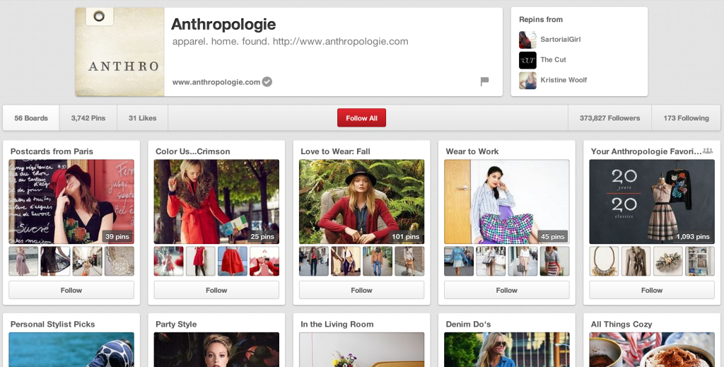 anthropologie pinterest