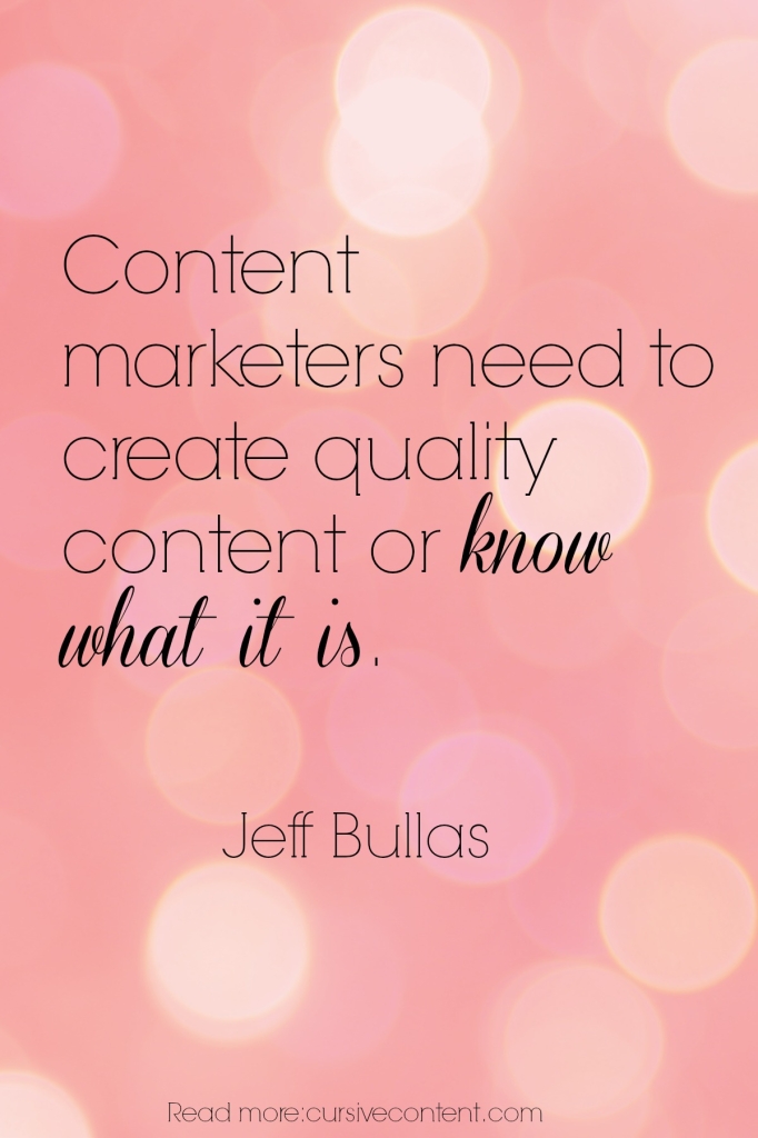 jeff bullas content marketing quote cursive