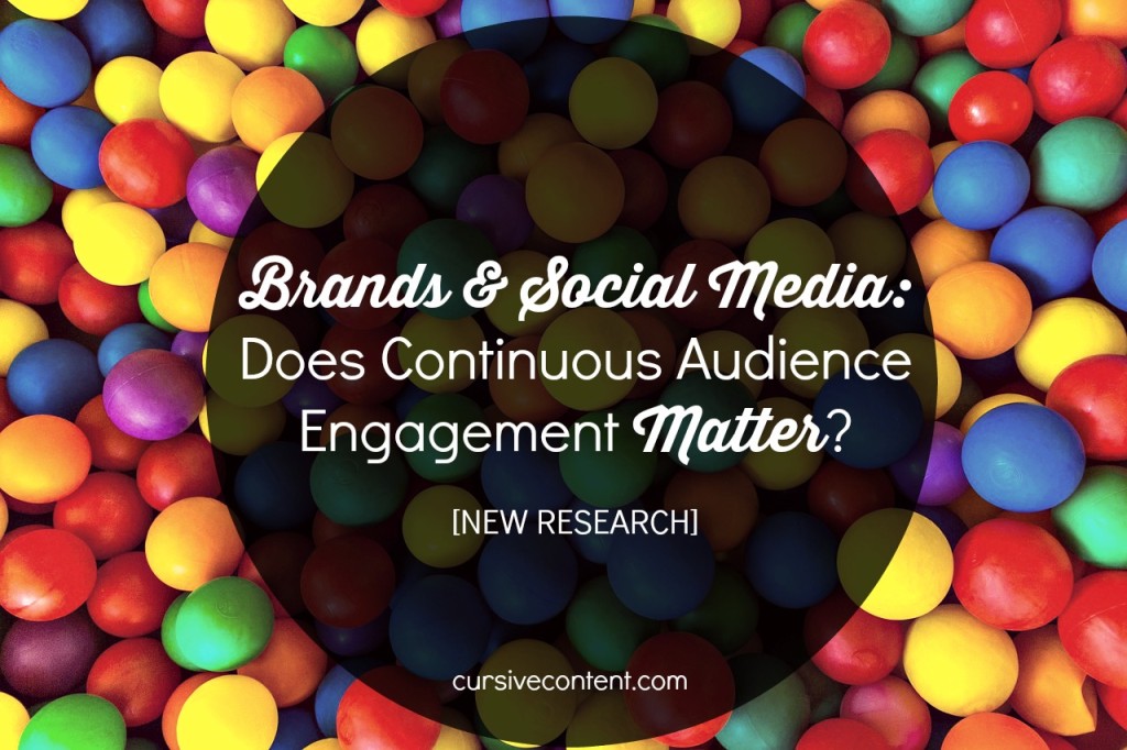 brand and social media - does continuous audience engagement matter