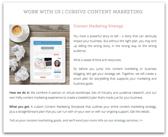 Cursive Content Marketing Work With Us